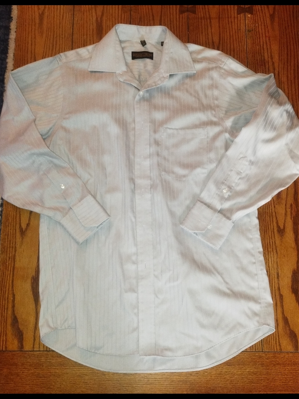 Donald J Trump Signature Collection Silver/Grey Dress Shirt